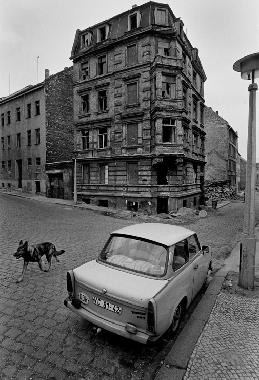 Strasse in Halle 1990