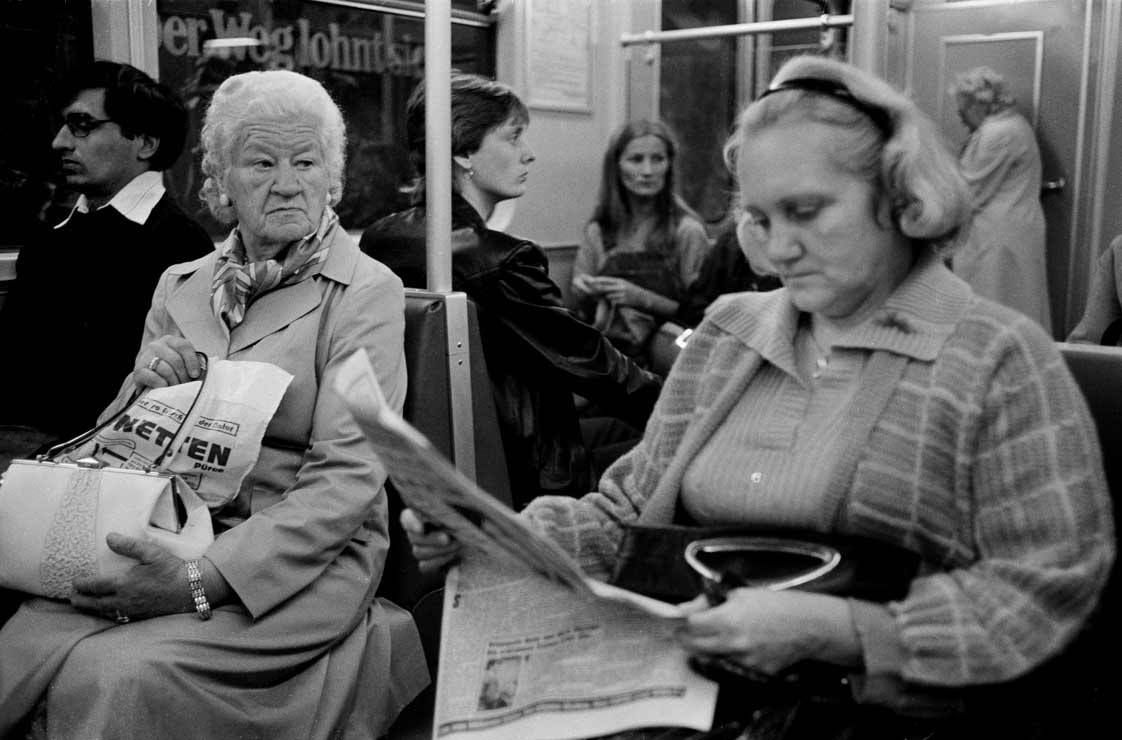 U-Bahn Subway Fahrgäste   West Berlin 1981 by Christian Schulz Subway  Street Photography Berlin